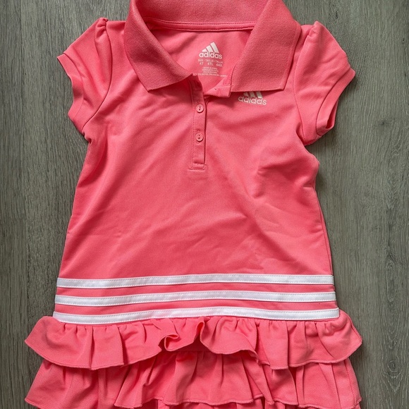 Adidas Kids Pink Polo Dress 4T - Picture 1 of 2